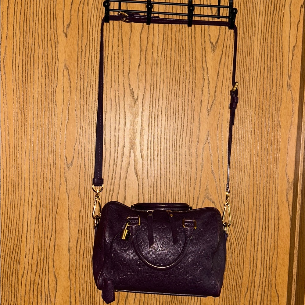 Louis Vuitton empreinte 25 bandouliere speedy crossbody strap, lock & keys - Picture 12 of 16